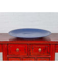 Vintage Blue Celadon Ceramic Charger Plate-8. Asian & Chinese Furniture, Art, Antiques, Vintage Home Décor for sale at FEA Home