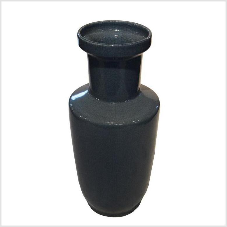 Vintage Chinese Blue Crackle Celadon Vase-3. Asian & Chinese Furniture, Art, Antiques, Vintage Home Décor for sale at FEA Home
