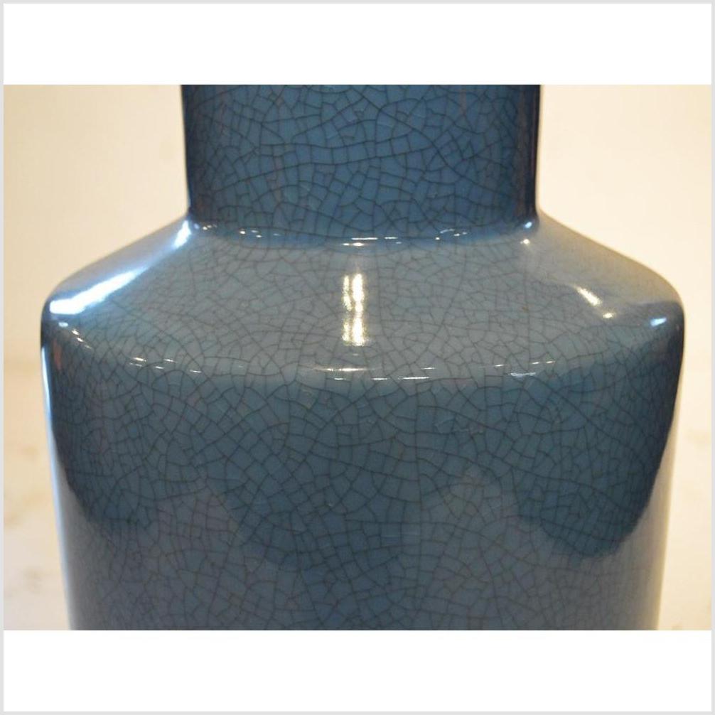 Vintage Chinese Blue Crackle Celadon Vase-4. Asian & Chinese Furniture, Art, Antiques, Vintage Home Décor for sale at FEA Home