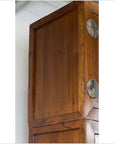 Vintage Chinese Elm Compound Wedding Wardrobe in Two Parts with Metal Hinges-14. Asian & Chinese Furniture, Art, Antiques, Vintage Home Décor for sale at FEA Home