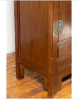 Vintage Chinese Elm Compound Wedding Wardrobe in Two Parts with Metal Hinges-16. Asian & Chinese Furniture, Art, Antiques, Vintage Home Décor for sale at FEA Home