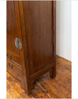 Vintage Chinese Elm Compound Wedding Wardrobe in Two Parts with Metal Hinges-19. Asian & Chinese Furniture, Art, Antiques, Vintage Home Décor for sale at FEA Home