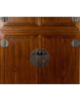 Vintage Chinese Elm Compound Wedding Wardrobe in Two Parts with Metal Hinges-6. Asian & Chinese Furniture, Art, Antiques, Vintage Home Décor for sale at FEA Home