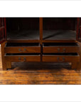 Vintage Chinese Elm Compound Wedding Wardrobe in Two Parts with Metal Hinges-8. Asian & Chinese Furniture, Art, Antiques, Vintage Home Décor for sale at FEA Home