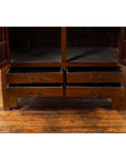 Vintage Chinese Elm Compound Wedding Wardrobe in Two Parts with Metal Hinges-8. Asian & Chinese Furniture, Art, Antiques, Vintage Home Décor for sale at FEA Home