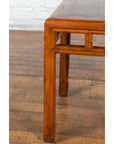 Vintage Chinese Elm Side Table with Burl Wood Top and Scrolling Carved Feet-11. Asian & Chinese Furniture, Art, Antiques, Vintage Home Décor for sale at FEA Home