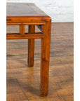 Vintage Chinese Elm Side Table with Burl Wood Top and Scrolling Carved Feet-12. Asian & Chinese Furniture, Art, Antiques, Vintage Home Décor for sale at FEA Home