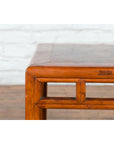 Vintage Chinese Elm Side Table with Burl Wood Top and Scrolling Carved Feet-9. Asian & Chinese Furniture, Art, Antiques, Vintage Home Décor for sale at FEA Home