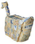 Vintage Chinese Faience Duck Sculpture with Blue Oriental Accents-10. Asian & Chinese Furniture, Art, Antiques, Vintage Home Décor for sale at FEA Home
