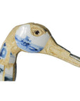Vintage Chinese Faience Duck Sculpture with Blue Oriental Accents-4. Asian & Chinese Furniture, Art, Antiques, Vintage Home Décor for sale at FEA Home