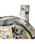Vintage Chinese Faience Duck Sculpture with Blue Oriental Accents-5. Asian & Chinese Furniture, Art, Antiques, Vintage Home Décor for sale at FEA Home