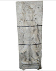 Vintage Chinese Hand-Carved White Stone Temple Sculpture of a Bodhisattva-1. Asian & Chinese Furniture, Art, Antiques, Vintage Home Décor for sale at FEA Home