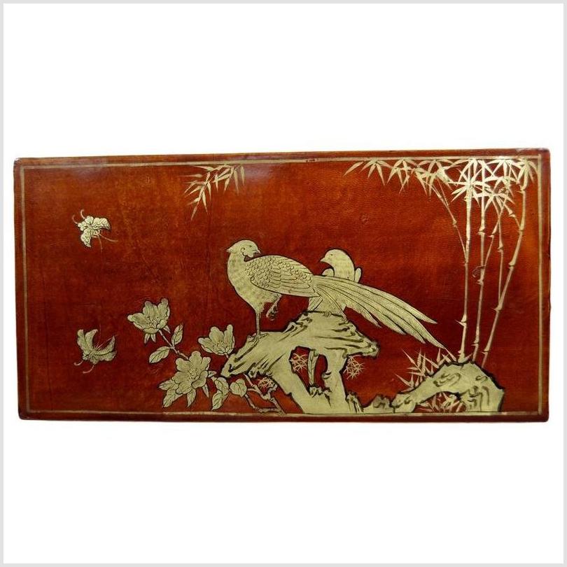 Vintage Chinese Hand Painted Lacquered Dowry Box-3. Asian & Chinese Furniture, Art, Antiques, Vintage Home Décor for sale at FEA Home