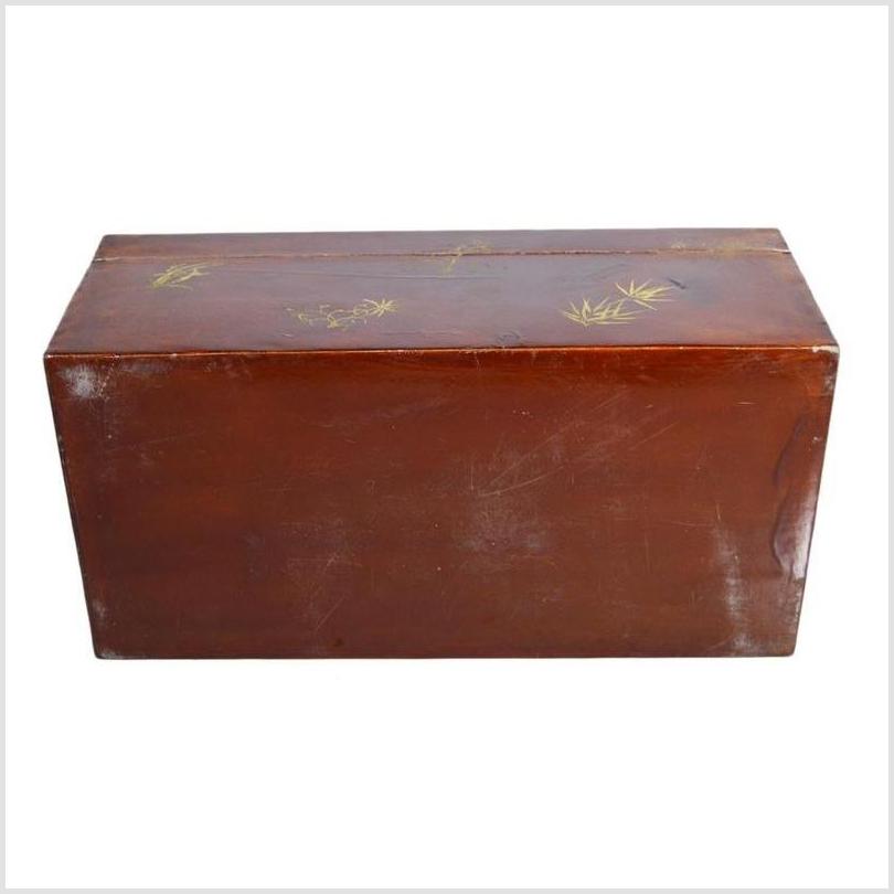 Vintage Chinese Hand Painted Lacquered Dowry Box-12. Asian & Chinese Furniture, Art, Antiques, Vintage Home Décor for sale at FEA Home