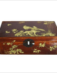 Vintage Chinese Hand Painted Lacquered Dowry Box-1. Asian & Chinese Furniture, Art, Antiques, Vintage Home Décor for sale at FEA Home