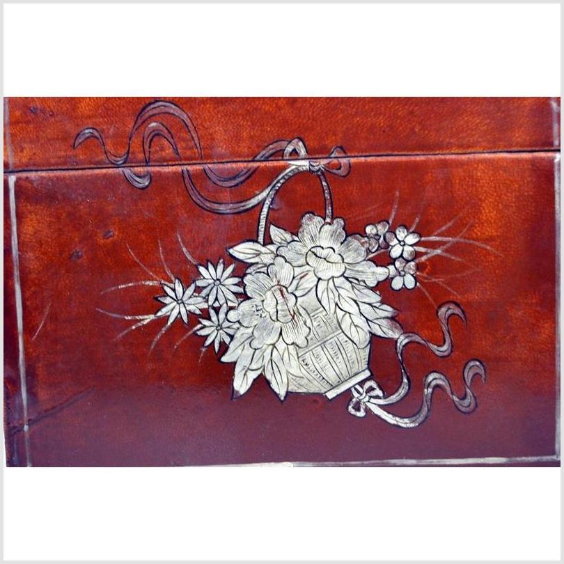 Vintage Chinese Hand Painted Lacquered Dowry Box-10. Asian & Chinese Furniture, Art, Antiques, Vintage Home Décor for sale at FEA Home