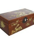 Vintage Chinese Hand Painted Lacquered Dowry Box-7. Asian & Chinese Furniture, Art, Antiques, Vintage Home Décor for sale at FEA Home