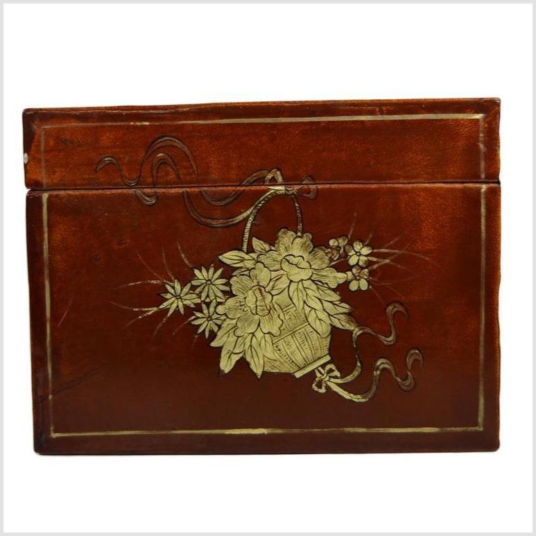 Vintage Chinese Hand Painted Lacquered Dowry Box-9. Asian & Chinese Furniture, Art, Antiques, Vintage Home Décor for sale at FEA Home