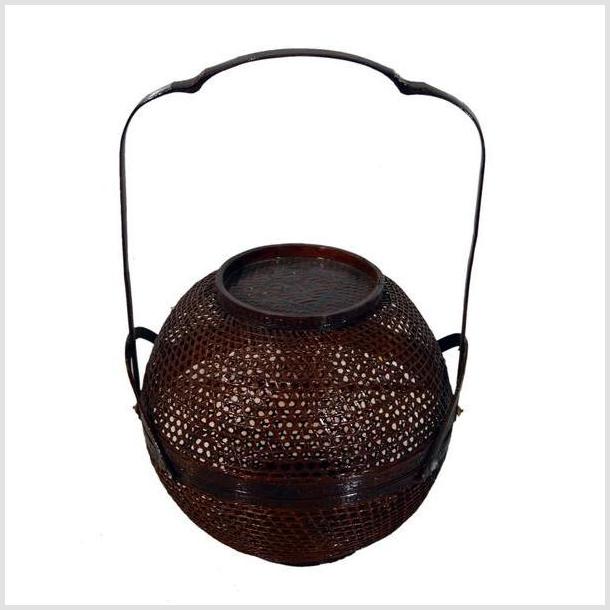 Vintage Chinese Lacquered Basket-5. Asian & Chinese Furniture, Art, Antiques, Vintage Home Décor for sale at FEA Home