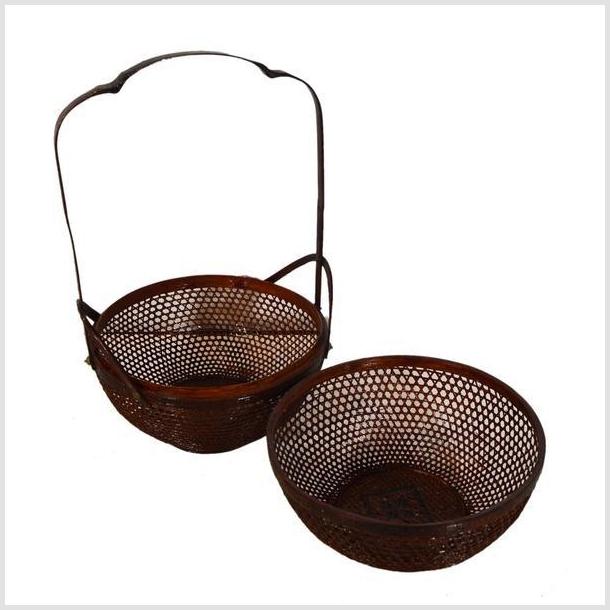 Vintage Chinese Lacquered Basket-7. Asian & Chinese Furniture, Art, Antiques, Vintage Home Décor for sale at FEA Home