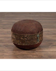Vintage Chinese Mid-century Rattan Circular Hat Box with Weathered Patina-3. Asian & Chinese Furniture, Art, Antiques, Vintage Home Décor for sale at FEA Home