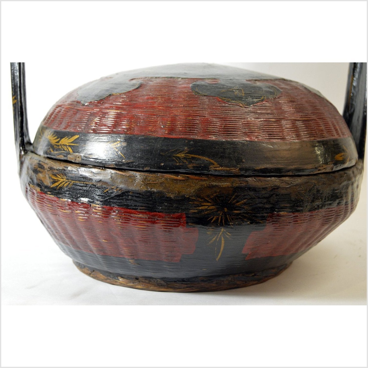 Vintage Chinese Ornate Dowry Basket-5. Asian & Chinese Furniture, Art, Antiques, Vintage Home Décor for sale at FEA Home