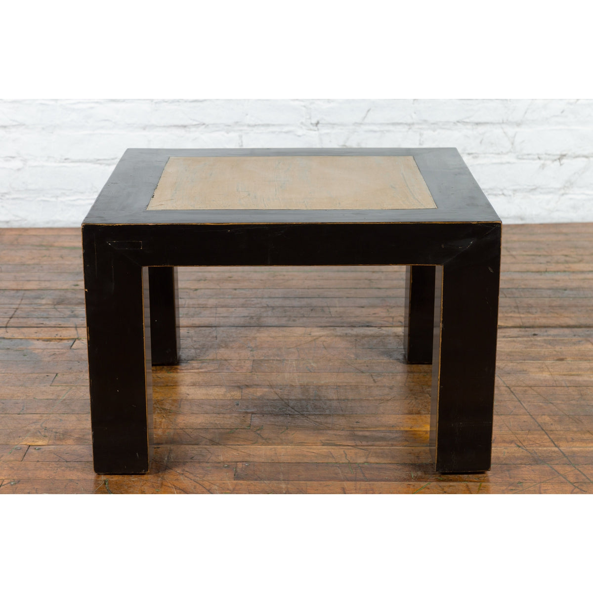 Vintage Chinese Square Side Table with Inset-13. Asian & Chinese Furniture, Art, Antiques, Vintage Home Décor for sale at FEA Home