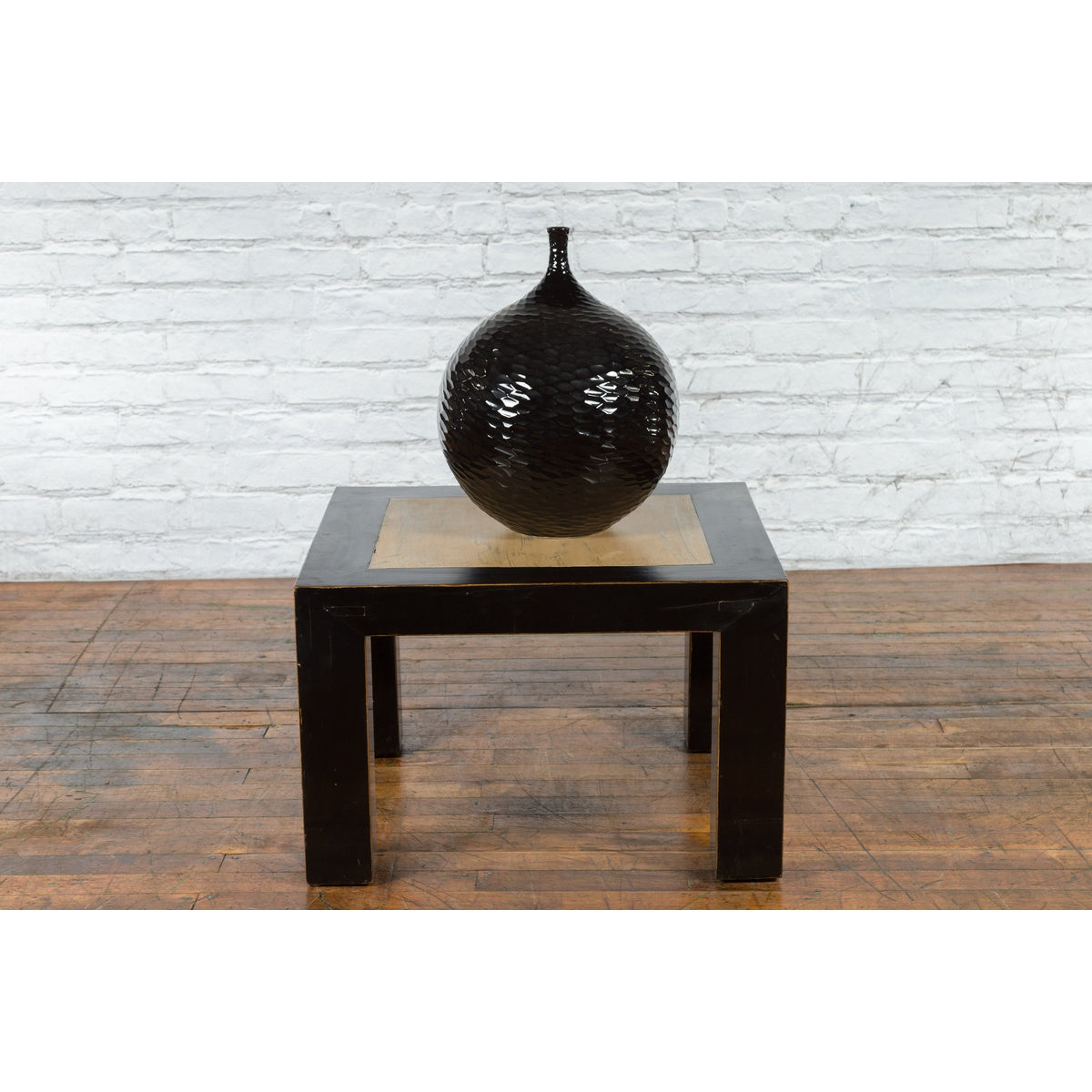 Vintage Chinese Square Side Table with Inset-5. Asian & Chinese Furniture, Art, Antiques, Vintage Home Décor for sale at FEA Home