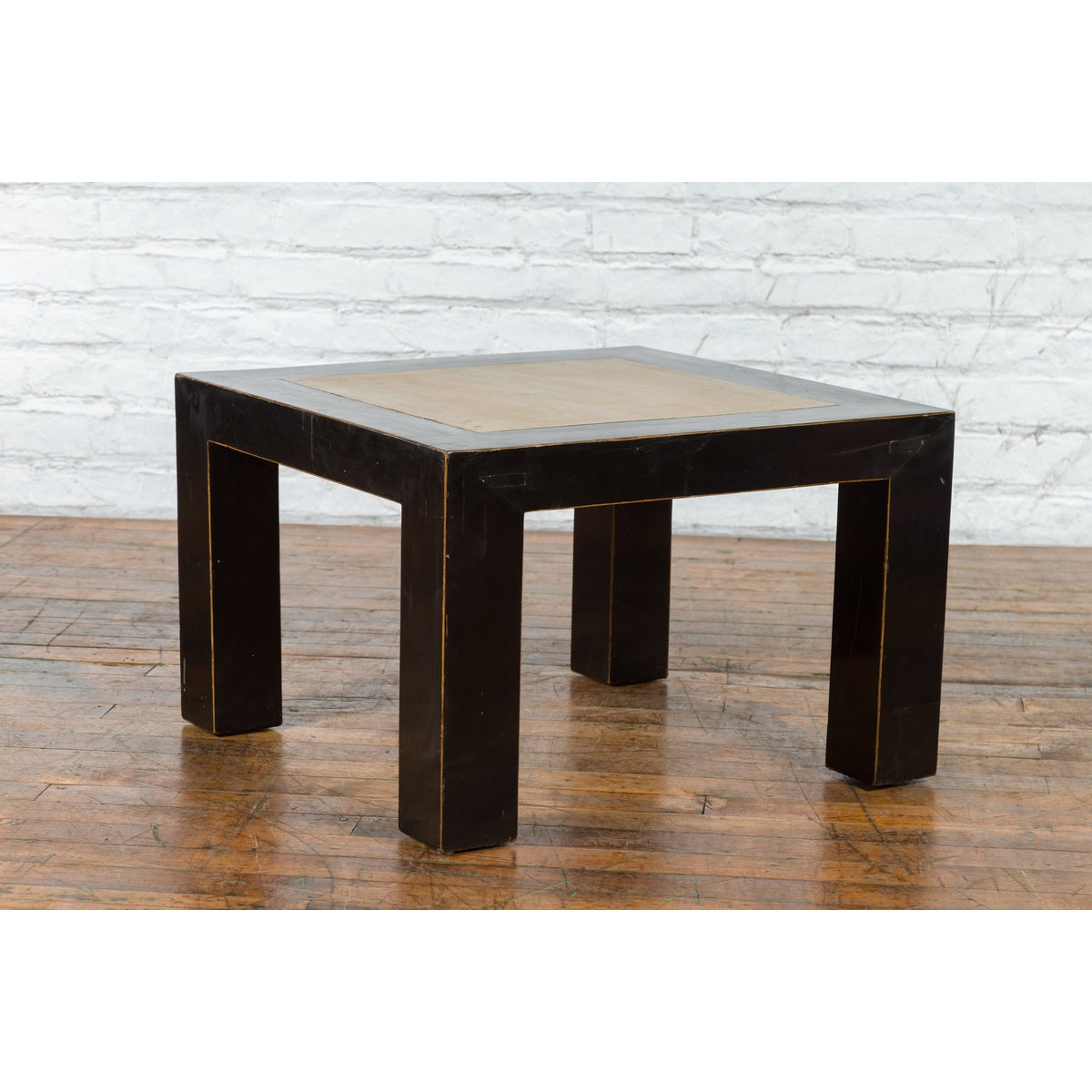 Vintage Chinese Square Side Table with Inset-8. Asian & Chinese Furniture, Art, Antiques, Vintage Home Décor for sale at FEA Home