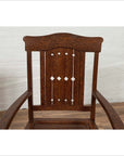 Vintage Dutch Colonial Armchair with Pierced Wooden Slats and Bonnet-Style Rail-12. Asian & Chinese Furniture, Art, Antiques, Vintage Home Décor for sale at FEA Home