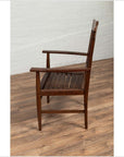 Vintage Dutch Colonial Armchair with Pierced Wooden Slats and Bonnet-Style Rail-15. Asian & Chinese Furniture, Art, Antiques, Vintage Home Décor for sale at FEA Home