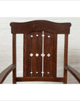 Vintage Dutch Colonial Armchair with Pierced Wooden Slats and Bonnet-Style Rail-6. Asian & Chinese Furniture, Art, Antiques, Vintage Home Décor for sale at FEA Home