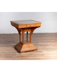 Vintage Dutch Colonial Indonesian Square Center Table with Marble Inset-11. Asian & Chinese Furniture, Art, Antiques, Vintage Home Décor for sale at FEA Home