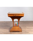 Vintage Dutch Colonial Indonesian Square Center Table with Marble Inset-4. Asian & Chinese Furniture, Art, Antiques, Vintage Home Décor for sale at FEA Home