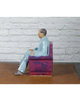 Vintage Glazed Porcelain Statuette of Mao Zedong Seated on an Armchair-12. Asian & Chinese Furniture, Art, Antiques, Vintage Home Décor for sale at FEA Home