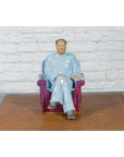 Vintage Glazed Porcelain Statuette of Mao Zedong Seated on an Armchair-2. Asian & Chinese Furniture, Art, Antiques, Vintage Home Décor for sale at FEA Home