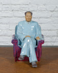Vintage Glazed Porcelain Statuette of Mao Zedong Seated on an Armchair-3. Asian & Chinese Furniture, Art, Antiques, Vintage Home Décor for sale at FEA Home