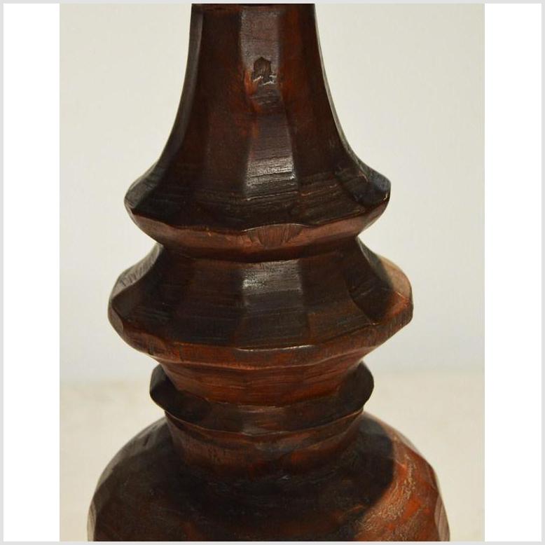 Vintage Hand Carved Candle Holder Dutch Influence-3. Asian & Chinese Furniture, Art, Antiques, Vintage Home Décor for sale at FEA Home