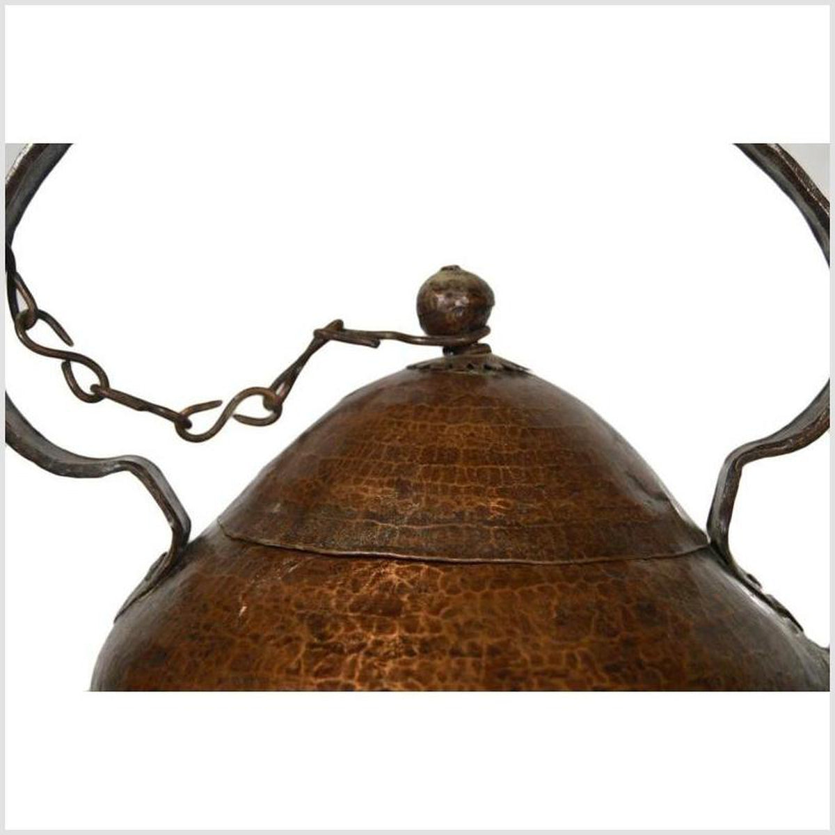 Vintage Hand-Hammered Copper Teapot with Patina from 20th Century, India-2. Asian & Chinese Furniture, Art, Antiques, Vintage Home Décor for sale at FEA Home