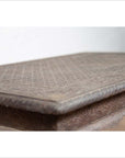 Vintage Indian Coffee Table with Brushed Metal Patina over Wood and Floral Décor-13. Asian & Chinese Furniture, Art, Antiques, Vintage Home Décor for sale at FEA Home
