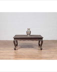 Vintage Indian Coffee Table with Brushed Metal Patina over Wood and Floral Décor-19. Asian & Chinese Furniture, Art, Antiques, Vintage Home Décor for sale at FEA Home