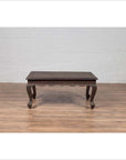 Vintage Indian Coffee Table with Brushed Metal Patina over Wood and Floral Décor-20. Asian & Chinese Furniture, Art, Antiques, Vintage Home Décor for sale at FEA Home