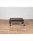 Vintage Indian Coffee Table with Brushed Metal Patina over Wood and Floral Décor-3. Asian & Chinese Furniture, Art, Antiques, Vintage Home Décor for sale at FEA Home