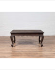 Vintage Indian Coffee Table with Brushed Metal Patina over Wood and Floral Décor-4. Asian & Chinese Furniture, Art, Antiques, Vintage Home Décor for sale at FEA Home