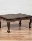Vintage Indian Coffee Table with Brushed Metal Patina over Wood and Floral Décor-2. Asian & Chinese Furniture, Art, Antiques, Vintage Home Décor for sale at FEA Home