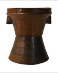 Vintage Indian Hand-Hammered Copper Grain Basket from the 1950s-3. Asian & Chinese Furniture, Art, Antiques, Vintage Home Décor for sale at FEA Home