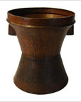 Vintage Indian Hand-Hammered Copper Grain Basket from the 1950s-4. Asian & Chinese Furniture, Art, Antiques, Vintage Home Décor for sale at FEA Home