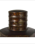 Vintage Indian Hand-Hammered Distressed Tin Storage Canister, Early 20th Century-2. Asian & Chinese Furniture, Art, Antiques, Vintage Home Décor for sale at FEA Home