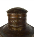 Vintage Indian Hand-Hammered Multi-Sided Tin Storage Canister-3. Asian & Chinese Furniture, Art, Antiques, Vintage Home Décor for sale at FEA Home