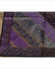 Vintage Indian Purple Silk Embroidered Fabric with Purple, Silver and Gold Tones-12. Asian & Chinese Furniture, Art, Antiques, Vintage Home Décor for sale at FEA Home
